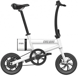 CCLLA Bicicleta CCLLA Bicicleta eléctrica para Adultos Bicicleta eléctrica Plegable de 12 Pulgadas Velocidad máxima de 25 km / h con batería de Litio de 36 V 6 Ah para Ciclismo al Aire Libre, Viajes y Ejercicio (