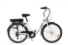 Cityboard Bicicletas eléctrica Cityboard E1 Bicicleta Elctrica con batera integrada de 26", Adultos Unisex, Blanco