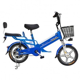 COKECO Bicicleta COKECO Bicicletas Eléctricas para Adultos, Motor Sin Escobillas De 350 W, Bicicleta Eléctrica con Batería Litio De 48 V8 Ah, Bicicleta Eléctrica De 16 Pulgadas con Batería Scooter para