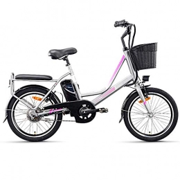 COKECO Bicicleta COKECO Scooter Bicicletas Eléctricas con Asiento para Niños, Bicicleta Eléctrica De 20 Pulgadas para Hombres Y Mujeres 48V7.4Ah Batería De Litio Bicicleta 350W Motor De Alta Velocidad