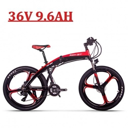RICH BIT Bicicleta eBike_RICHBIT 26 '' Bicicleta elctrica Plegable, RLH-880, 250w 36V 9.6AH e Bicicleta, Frenos de Disco hidrulicos Ciclismo (Negro-Rojo)