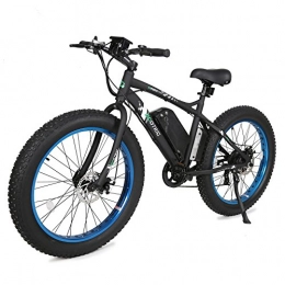 ECOTRIC Bicicletas eléctrica ECOTRIC Bicicleta elctrica Fat Tire de 26 Pulgadas y 4 Pulgadas para Bicicleta de montaña elctrica de 500 W 36 V / 12 Ah con 7 velocidades de Shimano de Litio Negra / Naranja / Azul