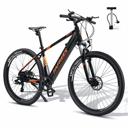 Fafrees Bicicleta Fafrees KER275 Bicicleta eléctrica 27 Pulgadas Hombres Bicicleta eléctrica Urbana 250W 10Ah MTB eléctrica Shimano 7 vels ebike, Naranja