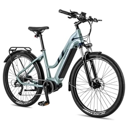 Fafrees Bicicleta Fafrees Oficial Bici Electrica con App, 27.5" Bicicleta Electrica Adulto, 250W Motor Central 36V 14.5Ah Ebike, Pantalla LCD de 3, 5", Shimano 9 Velocidades, Control de Crucero, FM8 2023 Verde