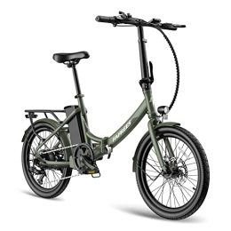 Fafrees Bicicleta Fafrees Oficial Bicicleta Electrica Plegable, 36V 14.5Ah Asistencia de Pedal 90-110KM Ebike 20 Pulgadas, Motor 250W Control de Crucero, Shimano de 7 Velocidades, F20 Light Verde