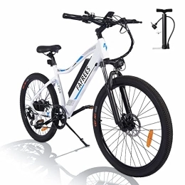 Fafrees Bicicleta Fafrees [Oficial] Bicicleta eléctrica F100, Bici Eléctrica de Montaña de 26" Unisex Adultos, Motor de 250 W, Batería extraíble de 11, 6 Ah, Ebike Shimano 7 Vel, 25 km / h, Alcance 65-80 KM, Blanco