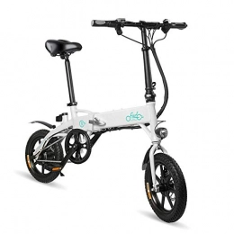 gaeruite Bicicletas eléctrica FIIDO D1 Ebike, bicicleta elctrica plegable para adultos, bicicleta elctrica plegable 250W 7.8Ah / 10.4Ah con pedales de bicicleta (10.4Ah blanco)