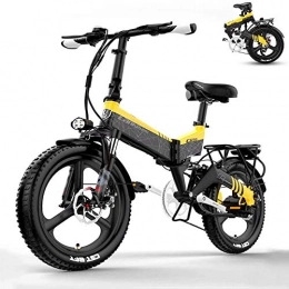 FTF Bicicletas eléctrica FTF Plegable Portátil para Adultos Bicicleta Eléctrica con 400W Velocidad Sin Escobillas del Motor, Sistema Transmisión Shimano 7 Etapas, 3 Montar Modos Necesidades Diversos Escenarios Equitación