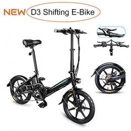 gaeruite Bicicletas eléctrica gaeruite D3 Shifting Ebike, bicicleta elctrica plegable para adultos, scooter elctrico de 16 pulgadas con faro de LED Bicicleta elctrica plegable 250W con freno de disco hasta 25 km / h