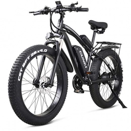 GUNAI Bicicleta GUNAI Bicicleta eléctrica 1000W 48V Off-Road Fat 26"4.0 Neumático Bicicleta eléctrica de montaña con Asiento Trasero （Negro）