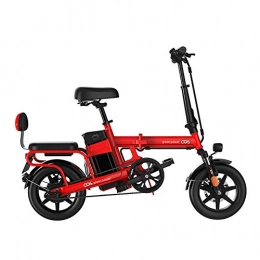 GUOJIN Bicicleta GUOJIN Bicicleta Elctrica 350W Motor Elctricas 14Pulgadas Mountain E-Bike, Bicicleta Plegable Elctrica, hasta 25 Km / H, Kilometraje Mximo 60 Km Pantalla LCD Inteligente, Rojo