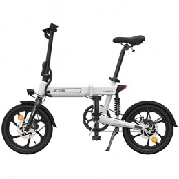 GUOJIN Bicicleta GUOJIN Bicicleta Electrica Plegables, 250W Motor Bicicleta Plegable 25 Km / H, Bici Electricas Adulto Batería 36V 10Ah, E-Bike 80KM Range Power Assist Bicicleta, Blanco