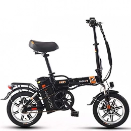 GUOJIN Bicicleta GUOJIN Bicicleta Eléctrica Plegable de Montaña, Bicicleta de Aleación de Aluminio de 240 W, Batería Extraíble de Iones de Litio de 48V10ah, Velocidad Máxima 25 Km / H, 50Km Range, Negro