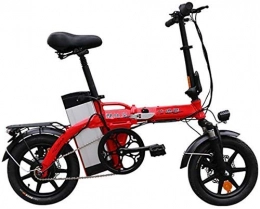 GYL Bicicleta GYL Ebike Scooter City Travel Portable 14 pulgadas Aleación de aluminio Bicicleta plegable Freno de disco doble Absorción de golpes Bicicleta eléctrica de viaje pequeña aplicable a la ciudad familiar