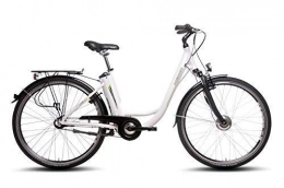 Hawk Bicicleta Hawk Deep-Z - Bicicleta elctrica Unisex (28", 5, 8 Ah), Color Blanco