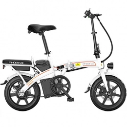 Hold E-Bikes Bicicletas eléctrica Hold E-Bikes Mini Coche elctrico Plegable, Coche elctrico de Dos Ruedas para Adultos con Mini Pedal, Coche de batera de Viaje Plegable porttil, Bicicleta de Carga al Aire Libre@Blanco_20Ah
