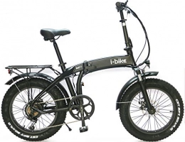 i-Bike Bicicleta i-Bike Fold Pro ITA99 - Bicicleta eléctrica Plegable con Ruedas (44 cm), Color Negro