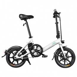 KIRIN Bicicletas eléctrica Kirin Ebike - Bicicleta eléctrica plegable para adultos fiido D3 DREI con neumáticos de 14 pulgadas, 250 W, motor 25 km / h, batería de litio de 7, 8 Ah, Blanco