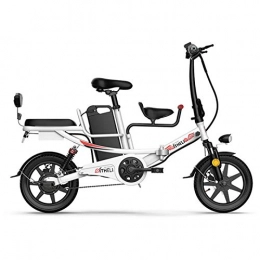 KT Mall Bicicleta KT Mall 14 En Bicicleta Plegable eléctrico para Adultos con 400w 48v 8A batería de Litio E-Bici con el Choque múltiple de absorción Sistema de Acero de Alto Carbono Scooter eléctrico, Blanco