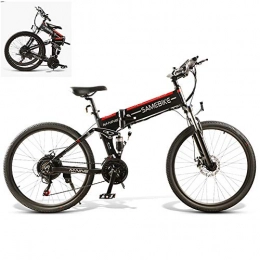 Lhlbgdz Bicicletas eléctrica Lhlbgdz Bicicleta eléctrica Plegable 26 Pulgadas Power Assist Bicicleta eléctrica E-Bike 48V 500W Motor, Negro