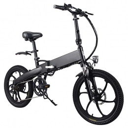 Liu Yu·casa creativa Bicicleta Liu Yu·casa creativa Bicicleta eléctrica Plegable for Adultos aleación de Aluminio 20 Pulgadas 48V 10AH Bicicleta eléctrica Plegable con batería Oculta de Litio for Viajes e Bicicleta (Color : Negro)