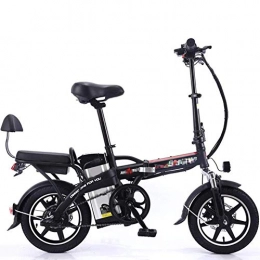 LKLKLK Bicicleta LKLKLK Nueva Bicicleta Plegable Elctrica 350W Ciclomotor Scooter Elctrico con Extrable De Gran Capacidad De La Batera De Litio 48V8A, Negro