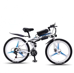 LUO Bicicleta LUO Bicicleta, Bicicleta de montaña elctrica plegable para adultos, Bicicletas de nieve de 350 W, Batera extrable de iones de litio de 36 V y 10 Ah, Bicicleta elctrica de alta calidad con suspens