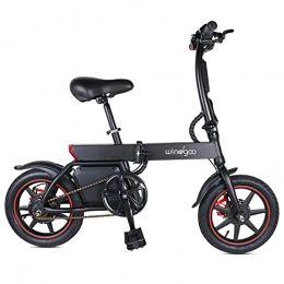 Mangoo Bicicleta Mangoo Bicicleta eléctrica, Bicicleta eléctrica Plegable con Motor de 350W, Bicicleta eléctrica de 14"para Adultos, 25 km / h, batería de Iones de Litio de 36V 6.0 AH