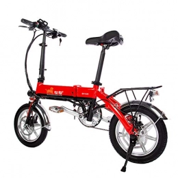 Mlxy Bicicleta Mlxy Bicicleta eléctrica Plegable para Adultos, Bicicleta eléctrica de 14 '', batería de Iones de Litio extraíble de 36 V y 7, 5 Ah, fácil de Transportar, con Pantalla LCD, 250 W