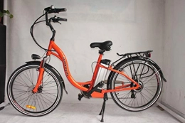 movable Bicicleta móvil 350W 36V 10.4AH Bicicleta eléctrica 26'x2.125 Bike Cruiser 6 velocidades Shimano Derailluer Snow Beach eBike Bicicleta Sistema de Freno de Disco mecánico (Naranja)