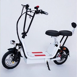 suyanouz Bicicletas eléctrica Pedal De Bicicleta ElCtrica De 12 Pulgadas Mini Scooter ElCtrico Doble Ronda Bicicleta Plegable De La BaterA De Litio Bicicleta Adulta De 12 Pulgadas PequeA Bicicleta ElCtrica, 15Ah Blanca, A