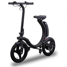 QTQZ Bicicletas eléctrica QTQZ Bicicletas eléctricas Multiusos para Adultos Hombres y Mujeres Bicicletas eléctricas Plegables para Exteriores de Ciudad Bicicleta eléctrica de Viaje Ligero de 14 '' Motor 350W 36V 5.2Ah Bat