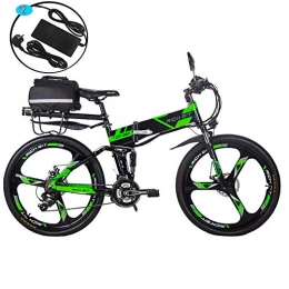RICH BIT Bicicleta RICH BIT Bicicleta Eléctrica 250W Bicicleta Plegable de Montaña LG Li Batería 36V * 12.8 Ah Smart eBike 26 Pulgadas MTB RT-860 para Hombres / Adultos (Verde)