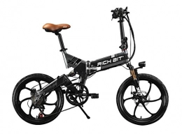 RICH BIT Bicicleta RICH BIT RT 730 Bicicleta elctrica Plegable 250 W * 48V 8Ah 7 velocidades de Color Gris y Negro