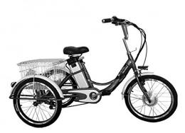 FKB Bicicletas eléctrica Scooter Bicicleta Eléctrica Ciclomotor Triciclo Eléctrico Scooter de Edad Avanzada 48V de Litio Luces Indicadoras Led Se Aplica a Las Al Aire Libre 24 Pulgadas / A / Length (162cm) x height (99)