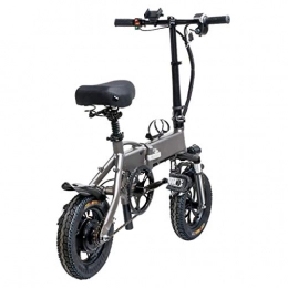 SFASF Bicicletas eléctrica SFASF 14 Pulgadas de Bicicleta elctrica Plegable pedaleo asistido E-Bici Pantalla LED de Alta Velocidad del Motor Ligero de Bicicletas para Adolescentes y Adultos, Grey-OneSize