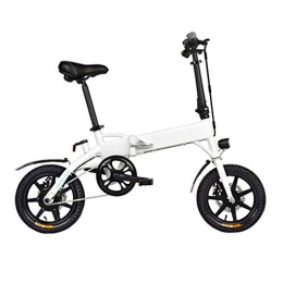 SFASF Bicicletas eléctrica SFASF Pedal de Peso Ligero 250W elctrica Plegable Assist E-Bici para el Recorrido de los Deportes al Aire Libre Ciclismo de trayecto, Mecanismo de absorcin de Choque, White-OneSize