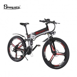 Shengmilo Bicicleta Shengmilo-M80 Bicicleta de montaña elctrica 350w, E-Bici Plegable de 26 Pulgadas, suspensin Completa de 48 V 13Ah y Velocidad de Shimano 21