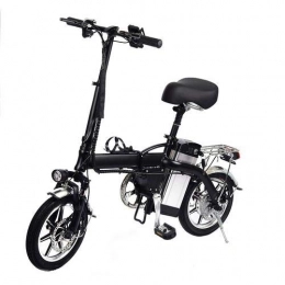 shewt Bicicletas eléctrica shewt Bicicleta elctrica Plegable, Motor de 350 vatios, 40KM / H, Kilometraje 50-60KM, 48V / 10AH, E-Bike Ligera y de 14 Pulgadas