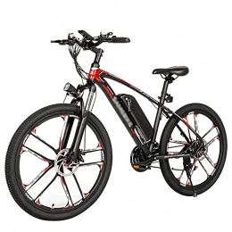 SUNWEII Bicicletas eléctrica SUNWEII Bicicleta de montaña Bicicleta eléctrica e-Bike para Adultos 48V 8AH batería de Litio, 350W e-City Bike 26" e-Mountain Bike para Hombres y Mujeres, Black