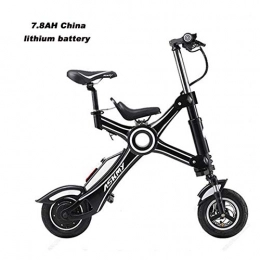 suyanouz Bicicletas eléctrica Suyanouz 10-Pulgadas Plegable Bicicleta ElCtrica De AleaciN De Aluminio Sin Cadenas ElCtrico Bicicleta Luz Y RPido del Asiento Plegable Ebike con El NiO, 7.8Ah De Dos Plazas, Una