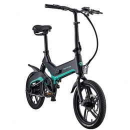 suyanouz Bicicletas eléctrica Suyanouz 16 Pulgadas Bicicleta ElCtrica Plegable De La BaterA De Bicicleta ElCtrica De AleaciN De Aluminio De Litio Scooter ElCtrico para Adultos ConducciN De Bicicleta ElCtrica, Negro