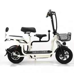 suyanouz Bicicletas eléctrica suyanouz Litio TranvA Mini Plegable Adultos De La Familia De La BaterA del Coche ElCtrico Harley Coche ElCtrico De Bicicletas, Blanca