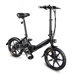 Syfinee Bicicletas eléctrica Syfinee Folding Electric Bicycle with 2600mAh Built-in Lithium Battery 16 Inch Bike Lightweight Aluminum Alloy 250W Brushless Motor and Dual Disc Mechanical Brakes Casual for Outdoor