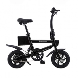 SZPDD Bicicletas eléctrica SZPDD Bicicleta elctrica Plegable Bicicleta elctrica E-Bike Mini Porttil Ligera Ayuda Bicicleta, Black, Battery~7.8Ah