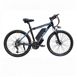 T-XYD Bicicletas eléctrica T-XYD Bicicleta de montaña híbrida, Bicicleta eléctrica para Adultos 48V 350W, 21 Velocidad Variable 26 Pulgadas, Snow Road Cruiser Motocicleta con Faros LED, Black Blue
