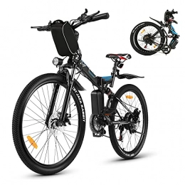 Vivi Bicicletas eléctrica Vivi Bicicleta eléctrica para hombre y mujer, 26 pulgadas, bicicleta de montaña, 350 W, 36 V, 8 Ah, batería de litio y Shimano de 21 velocidades, color negro