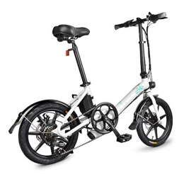 YPYJ Bicicletas eléctrica YPYJ Inteligente Plegable Bicicleta elctrica de Seis velocidades Shift 25 km / Pantalla H mximo 36V 7.8AH LED Frenos de Disco Dual 250W Bicicleta elctrica, Blanco