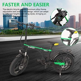 Yuxinkang Bicicletas eléctrica Yuxinkang Moto Eléctrica, Motocicleta Plegable Portátil, Bicicleta De Montaña Eléctrica con Batería De Iones De Litio De Gran Capacidad (36V 250W), Bicicleta De Nieve con Asiento Trasero De Bicicleta