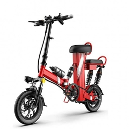 YXZNB Bicicleta YXZNB Bicicleta Elctrica, Ligero De 12 Pulgadas De Neumticos 350W Elctrica Plegable De La Batera De Litio De Bicicletas 11AH 3 Montar Modos, Rojo